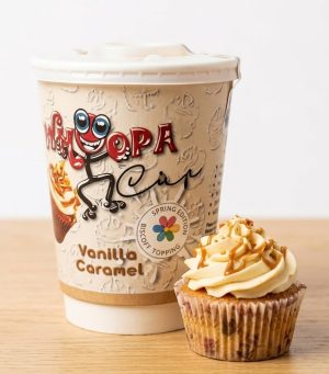 Vanilla Caramel with Bischoff Topping - Whoopa Cup