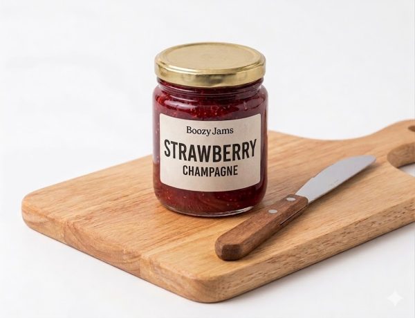 Strawberry Champagne Boozy Jam - 125ml